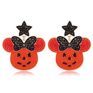Pumpkin Mouse Halloween Fall Earrings